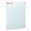 Post-it® 560 Self-Stick Easel Pads White Blue Grid Lines Pk2