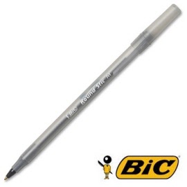 BIC Round Stic® Ballpens Medium Black Bx12 (20119)