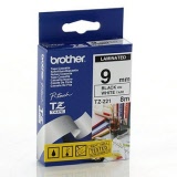 Brother® P-Touch TZ Tape 9mm x 8m Black/White TZ-221 (TZe-221)