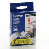 Brother® P-Touch TZ Tape 9mm x 8m Red/White TZ-222 (TZe-222)