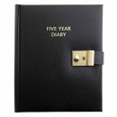 Collins A5 Day to Page Lockable 5 Year Diary 5Y1L