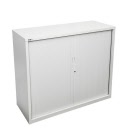 GO Steel 1016mm Side Opening Tambour Cupboard GTD109WC White China