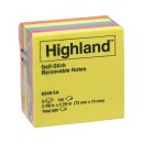Highland™ 6549-5A Self Stick Notes 73 x 73mm Bright Colours 70071151206
