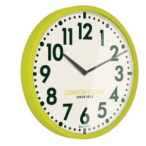 LONDON CLOCK CO. Retro Large Clock 50cm Lime Green 24321