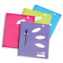 Marbig Colourhide A4 3-Subject Notebook 300 Pages Assorted 1716099