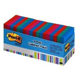 Post-it® Notes 654-18BRCP Jaipur Collection Cabinet Pack