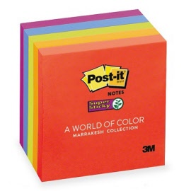 Post-it® Notes Super Sticky 654-5SSAN Marrakesh 76 x 76mm