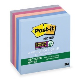 Post-it® Notes Super Sticky 654-5SSNRP Bali 76 x 76mm