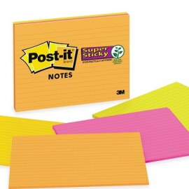 Post-it® Super Sticky 6845-SSPL Meeting Notes 149 x 200mm Lined 