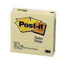 Post-it® Notes 675-YL Canary Yellow 98.4  x 98.4mm Lined Fat Pad