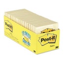 3M Post-it Notes 654-18CP Canary Yellow Cabinet Pack
