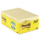 3M Post-it Notes 655-18CP Canary Yellow Cabinet Pack