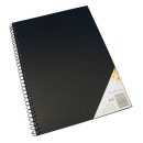 QUILL Visual Art Diary A4 Black 120 Pages 110gsm Cartridge SWVA4