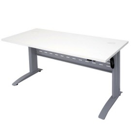 Rapid Span Electric Height Adjustable Desk 1200 x 700mm White Top with Silver Frame SE-127SW