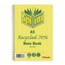 SPIRAX 812 Recycled 70% A5 Note Book 120 Pages 56802