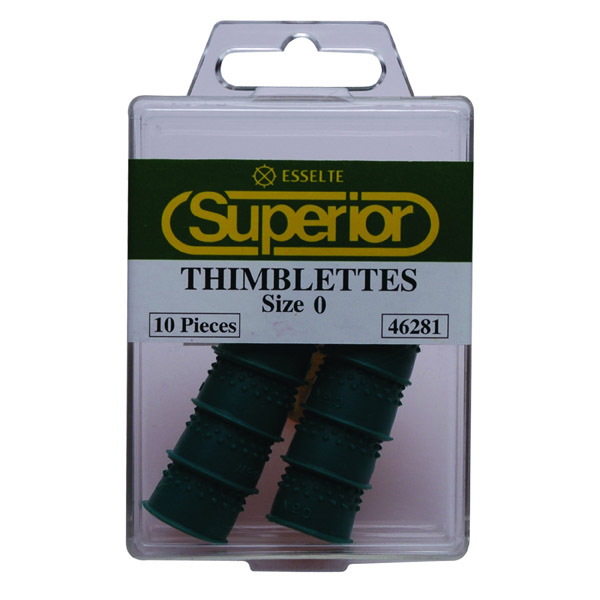 RUBBER THIMBLE Finger Protector GREEN Small 016mm COUNT PAPER Thimblette  BySMCO