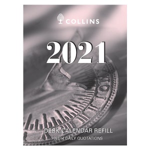 COLLINS Desk Calendar Refill 2021 (Side Hole) DCRS-21