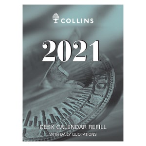 COLLINS Desk Calendar Refill 2021 (Top Hole) DCRT-21