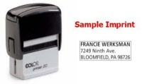 COLOP® Printer 20 Custom Self-Inking Stamp (P20) with Sample Imprint