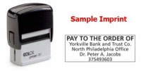 COLOP® Printer 30 Custom Self-Inking Stamp (P30) with Sample Imprint