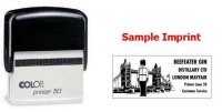 COLOP® Printer 50 Custom Self-Inking Stamp (P50) with Sample Imprint