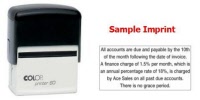 COLOP® Printer 60 Custom Self-Inking Stamp (P60) with Sample Imprint