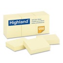 Highland™ 6539 Self Stick Yellow Notes 38 x 50mm
