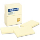 Highland™ 6559 Self Stick Yellow Notes 73 x 123mm