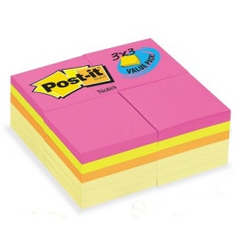 3M Post-it Notes 654-CYP-24VA Original Value Mixed Pack