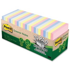 3M Post-it Notes 654R-24CP-AP Recycled Helsinki Cabinet Pack