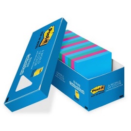 Post-it® Pop-up Notes R330-18AUCP Jaipur Collection 76 x 76mm Cabinet Pack