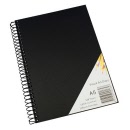 QUILL Visual Art Diary A5 Black 120 Pages 110gsm Cartridge SWVA5